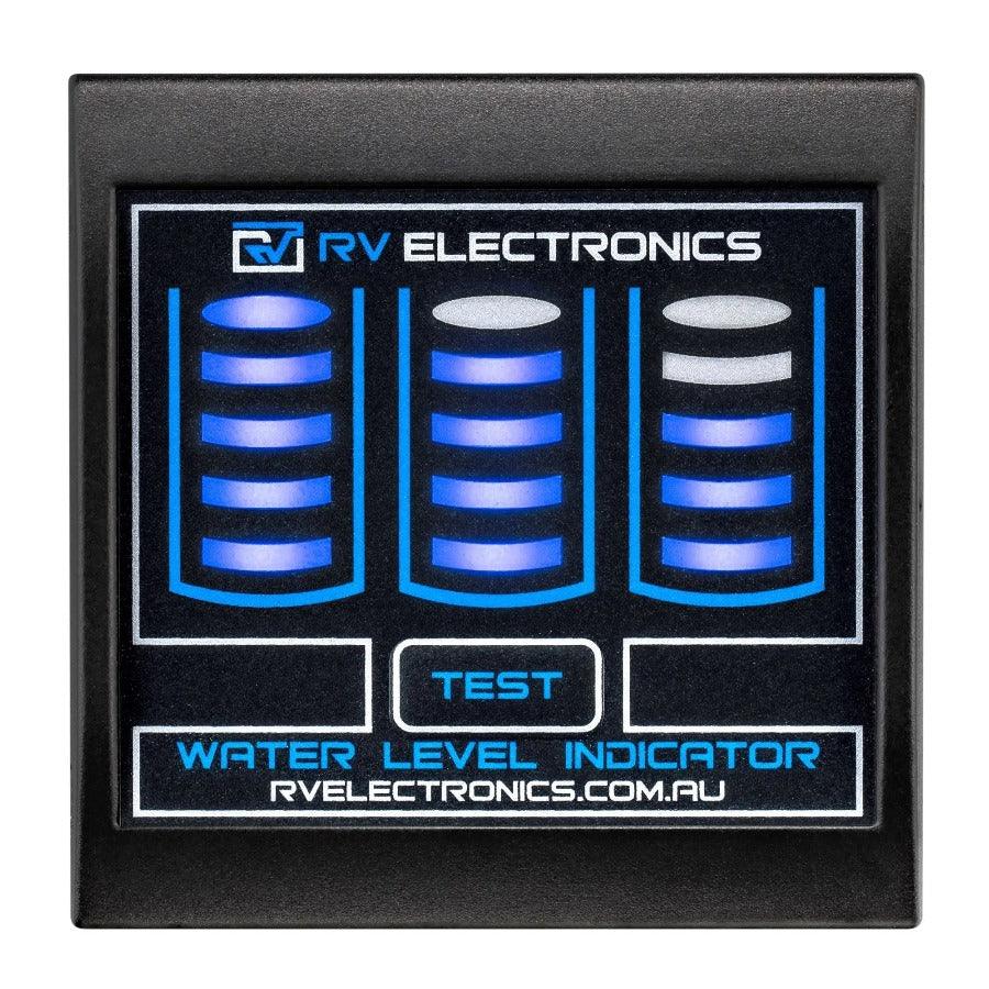 RV Electronics LED Black Triple Tank Water Level Indicator - Everything Caravans
