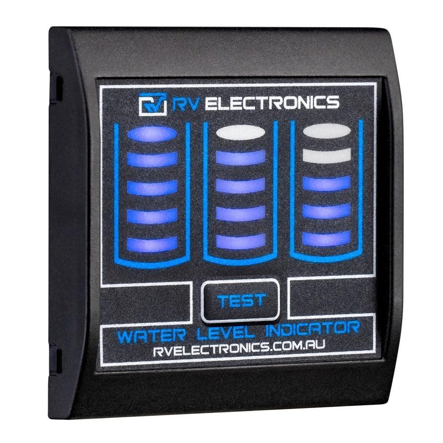 RV Electronics LED Black Triple Tank Water Level Indicator - Everything Caravans