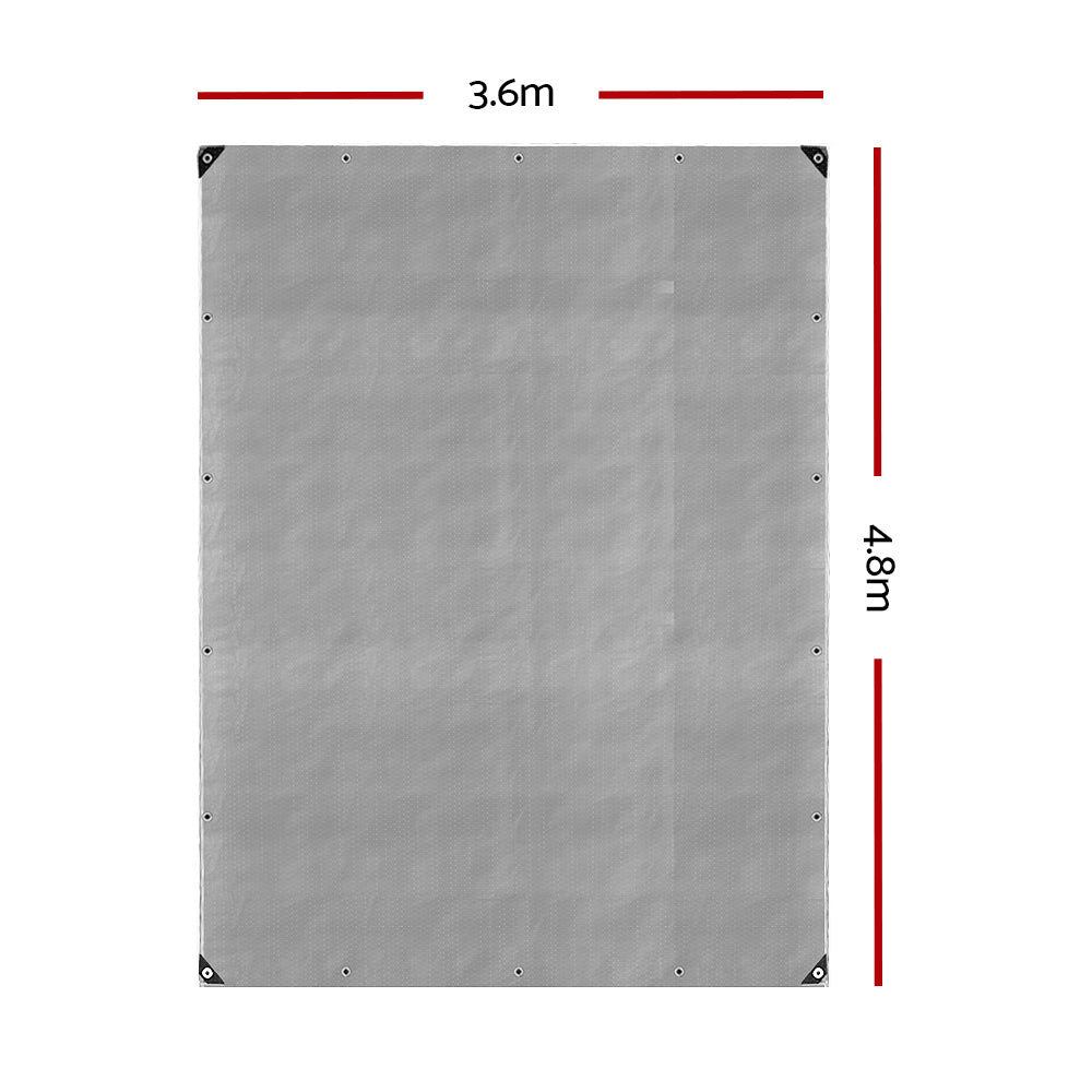 Poly Tarp Tarpaulin 3.6x4.8m Canvas Camping Heavy Duty