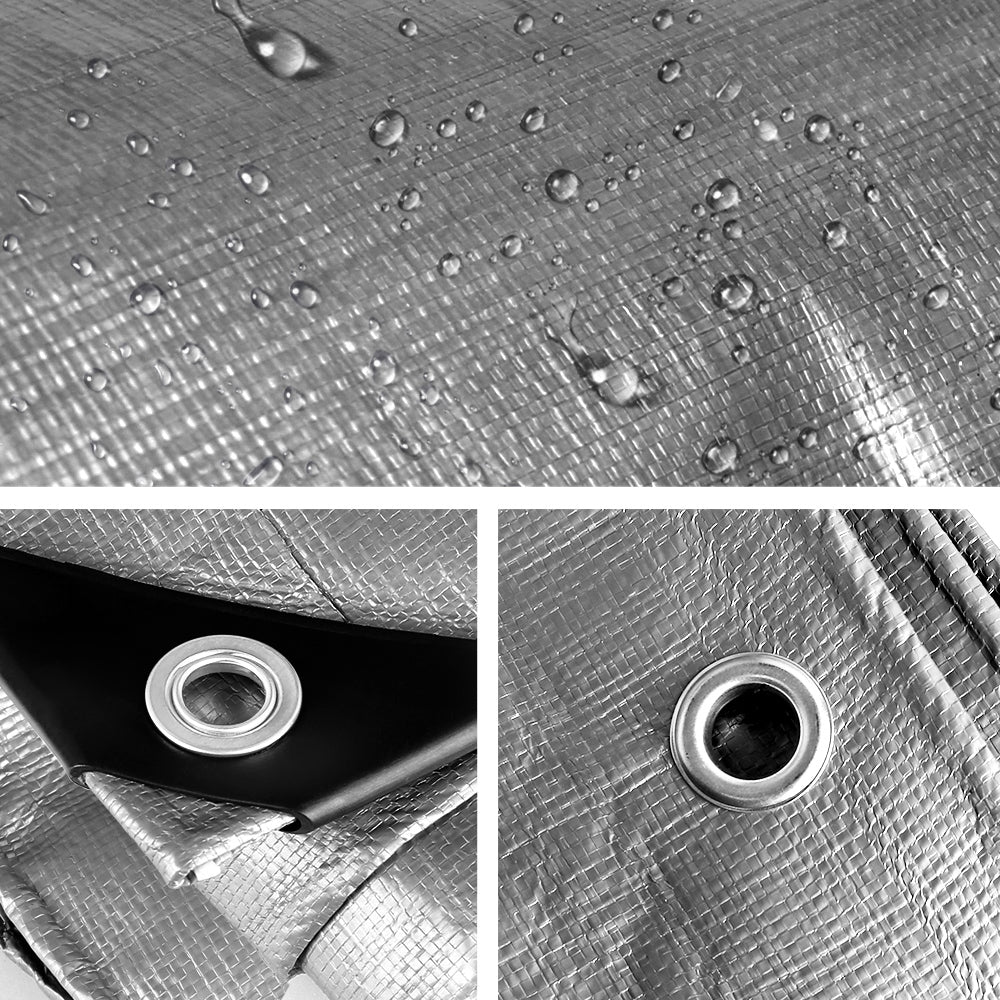 Poly Tarp Tarpaulin 3.6x4.8m Canvas Camping Heavy Duty
