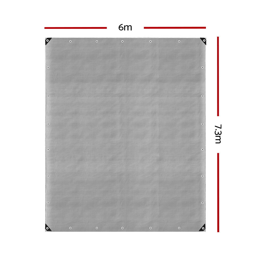 Poly Tarp Tarpaulin 6x7.3m Canvas Camping Heavy Duty
