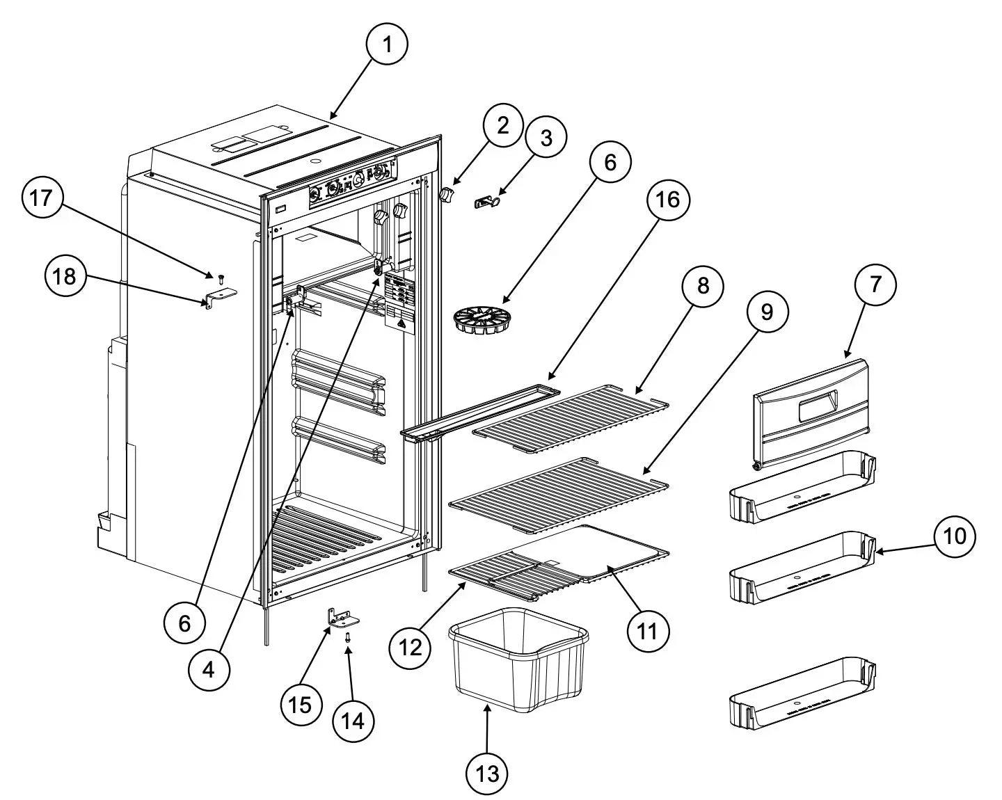 Thetford Glass Crisper Cover for Shelf N500 - Everything Caravans