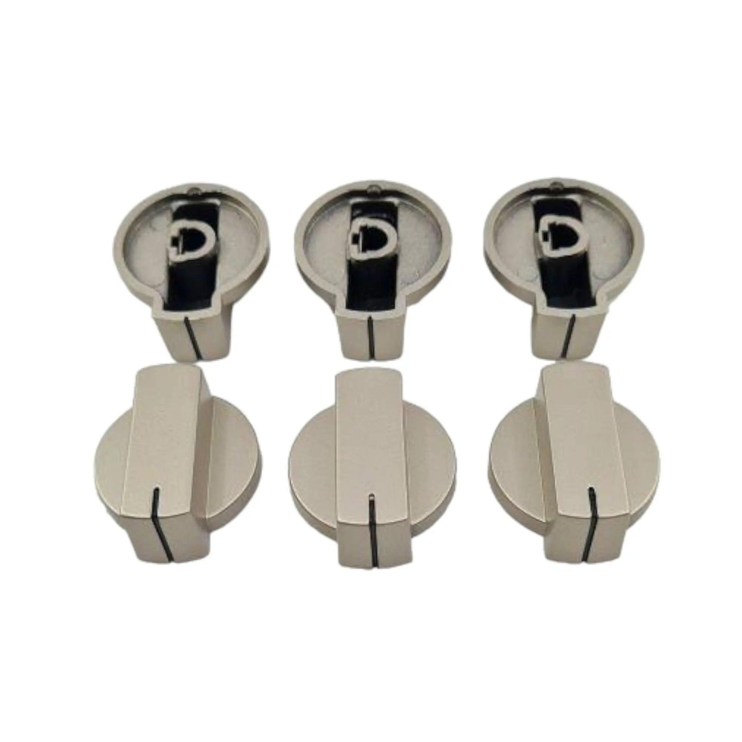 Thetford Straight Knobs Matt Nickle (Pack of 6) - Everything Caravans