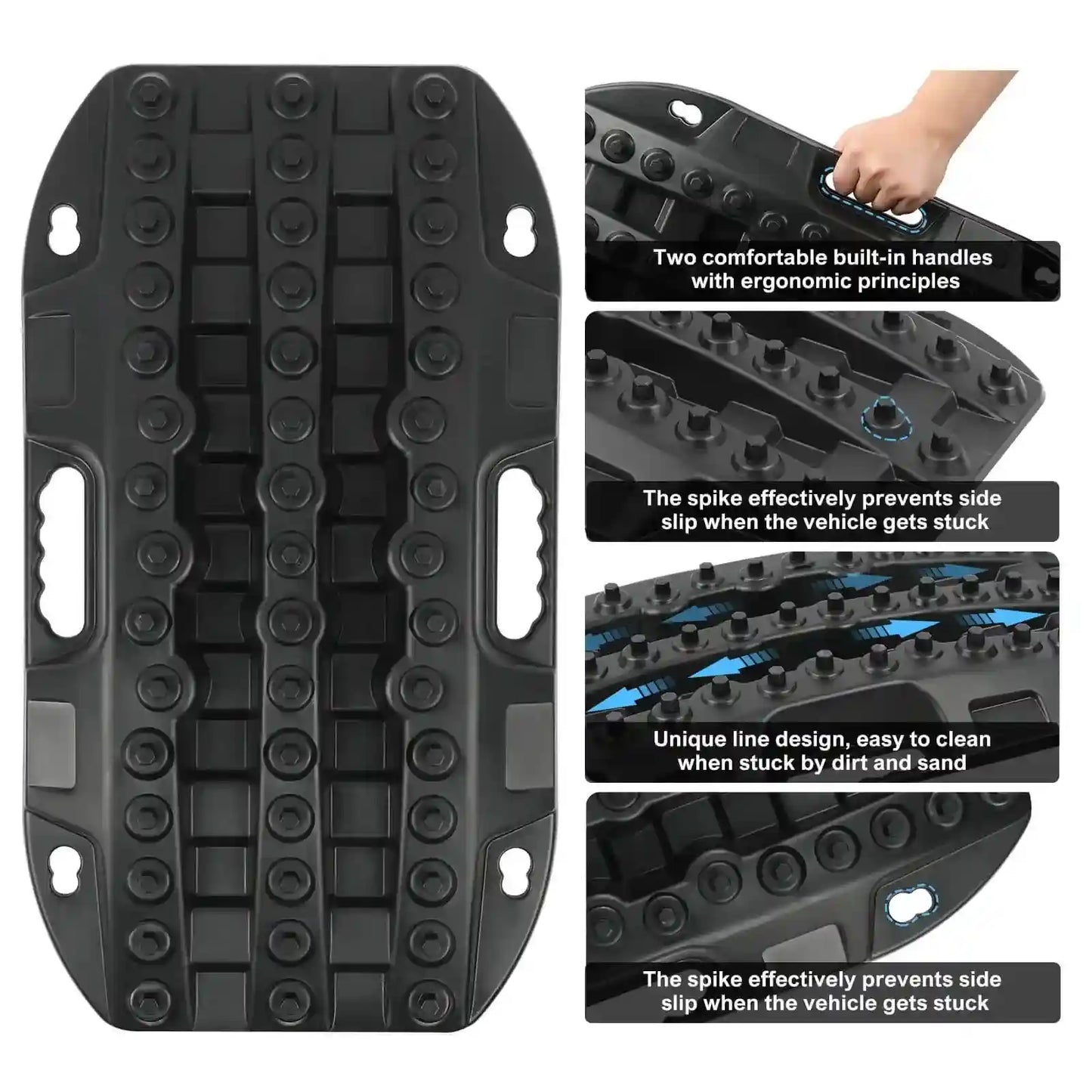 Recovery Tracks Traction Boards 1 Pair Black