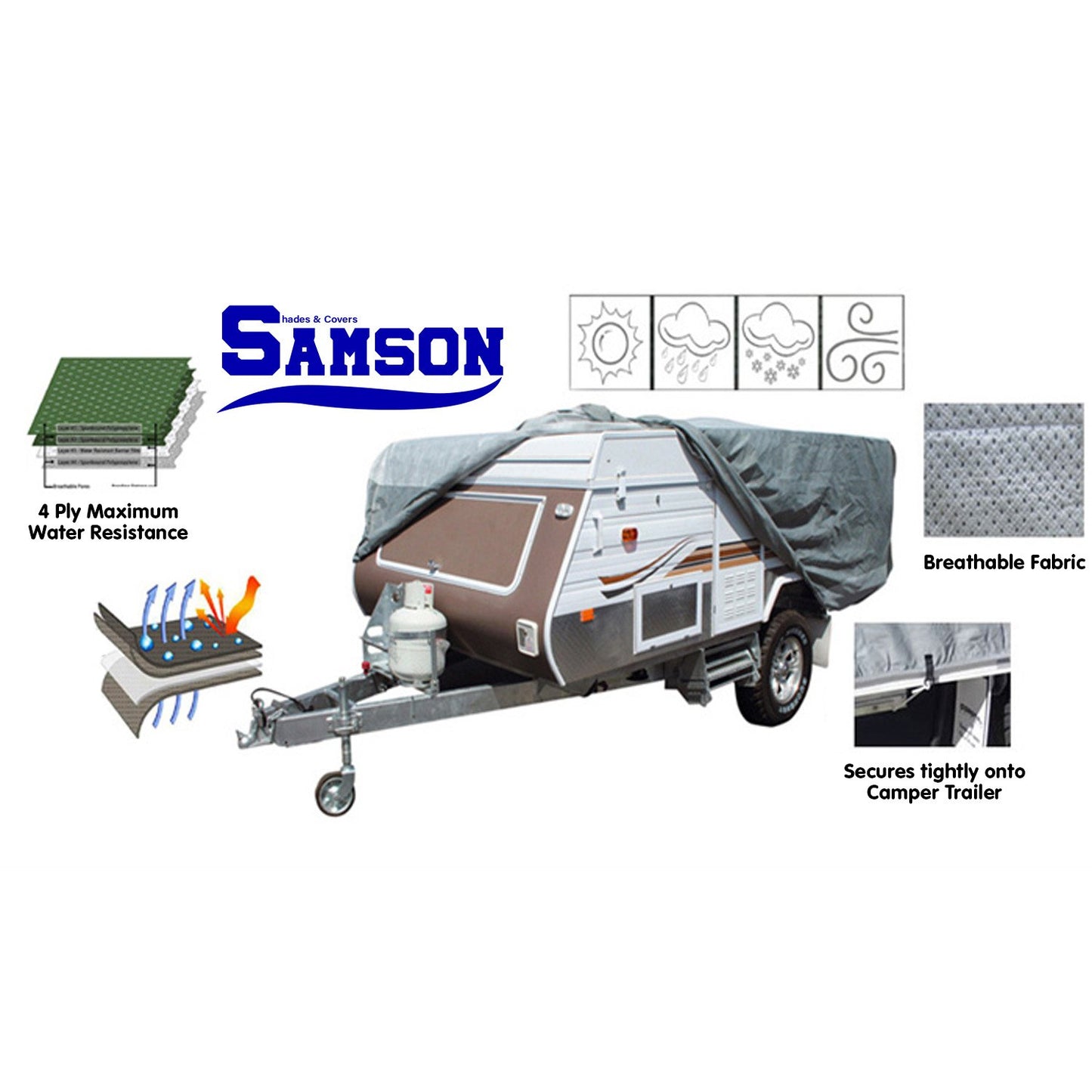 Heavy Duty Camper Trailer Cover 10-12ft
