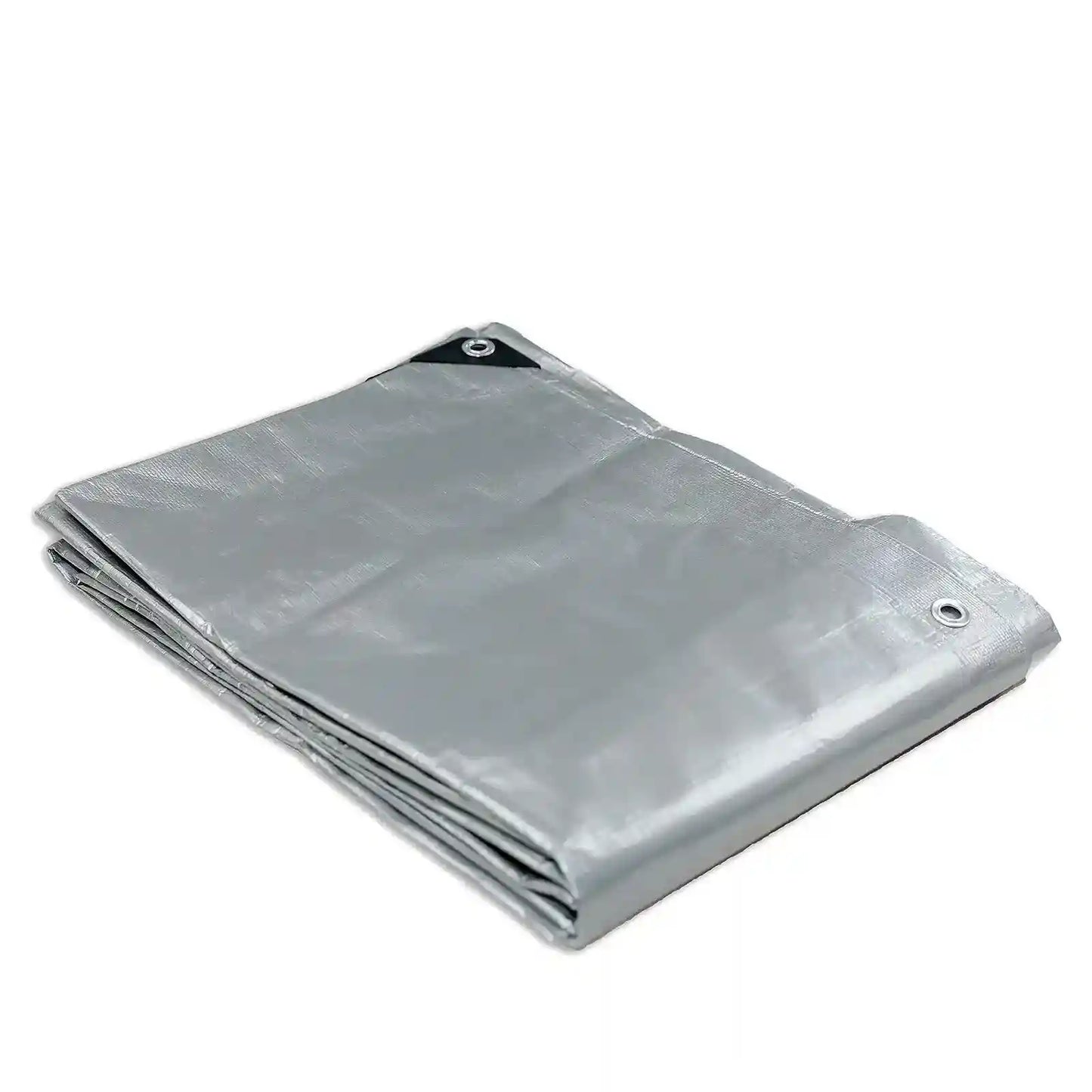 Heavy Duty Silver Black Poly Tarp Tarpaulin 3.6x4.9m