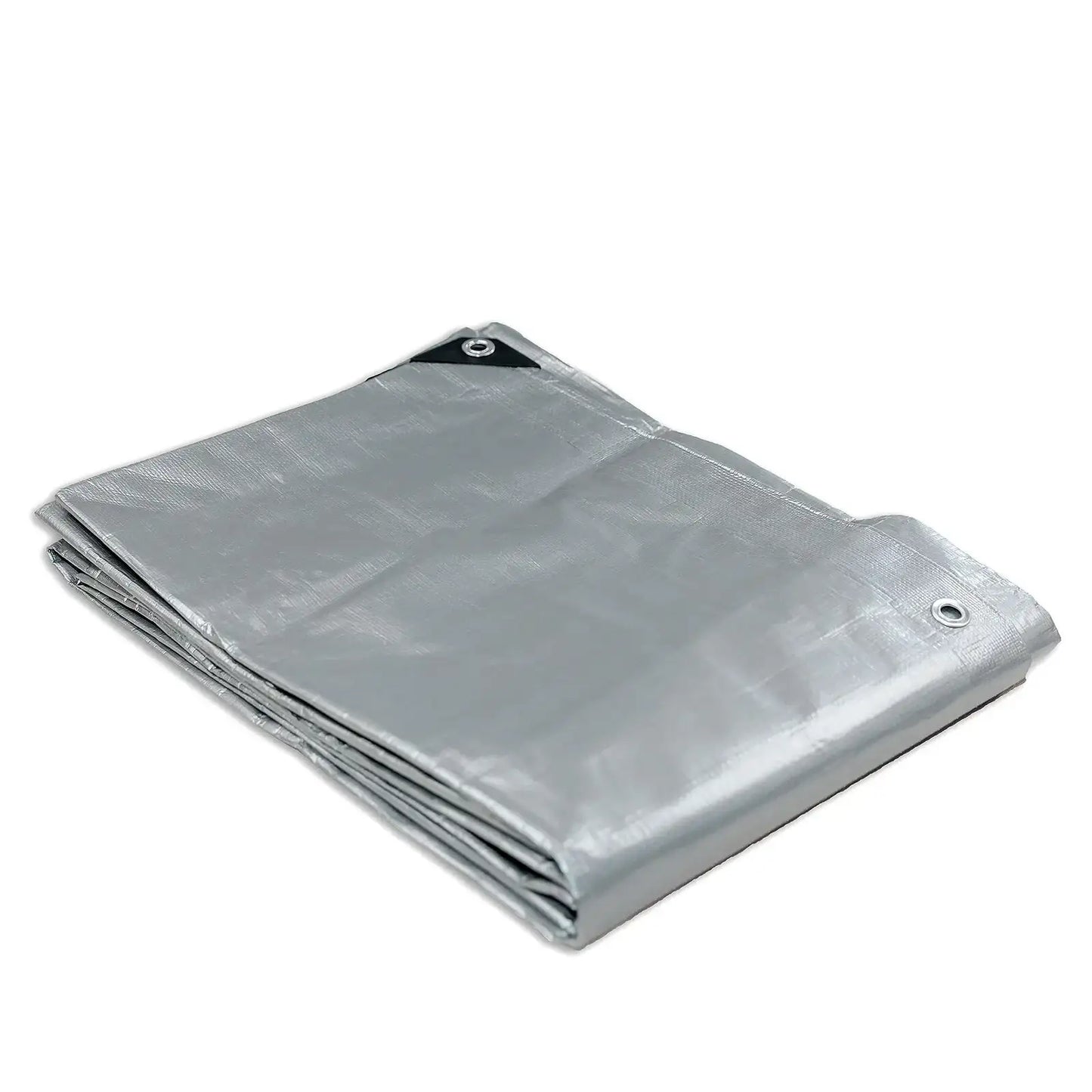 Heavy Duty Silver Black Poly Tarp Tarpaulin 4.9x7.3m
