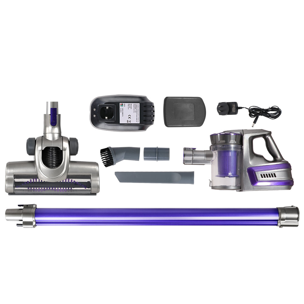 Cordless Handheld Stick Vacuum Cleaner 2 Speed Purple Grey