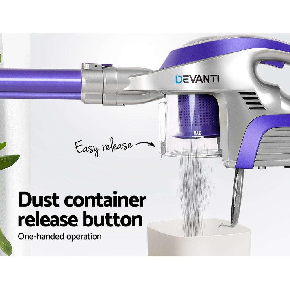 Devanti Stick Handheld Vacuum Cleaner Cordless Car Vacuum CleaneRS Hepa Filters