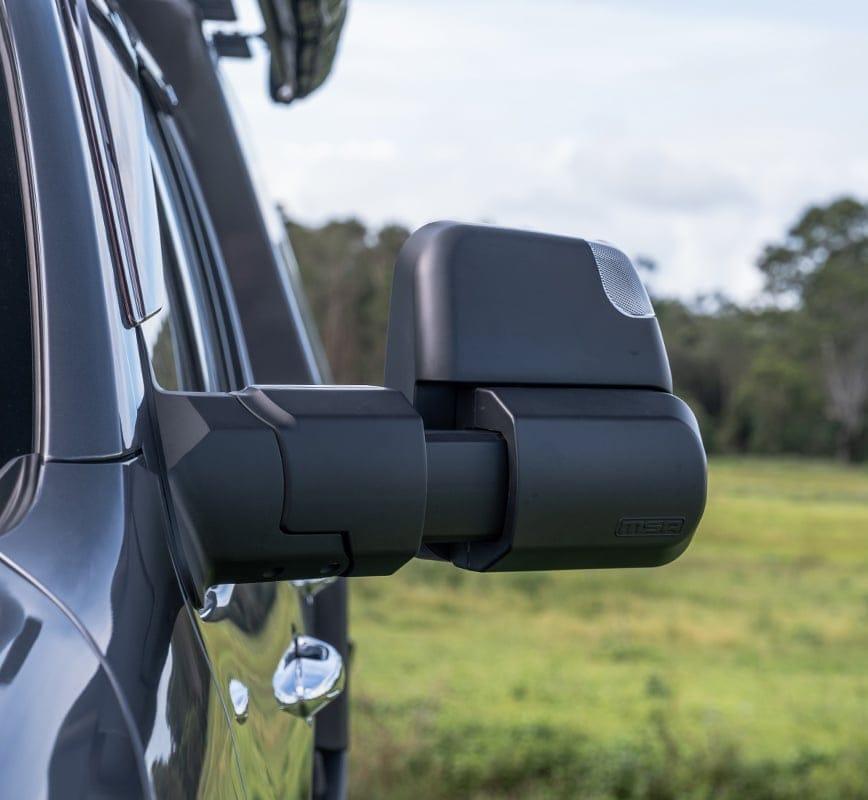 MSA Mirror Power Fold suits D-Max MU-X Black Electric Indicators Blind Spot Monitoring Powerfold - Everything Caravans