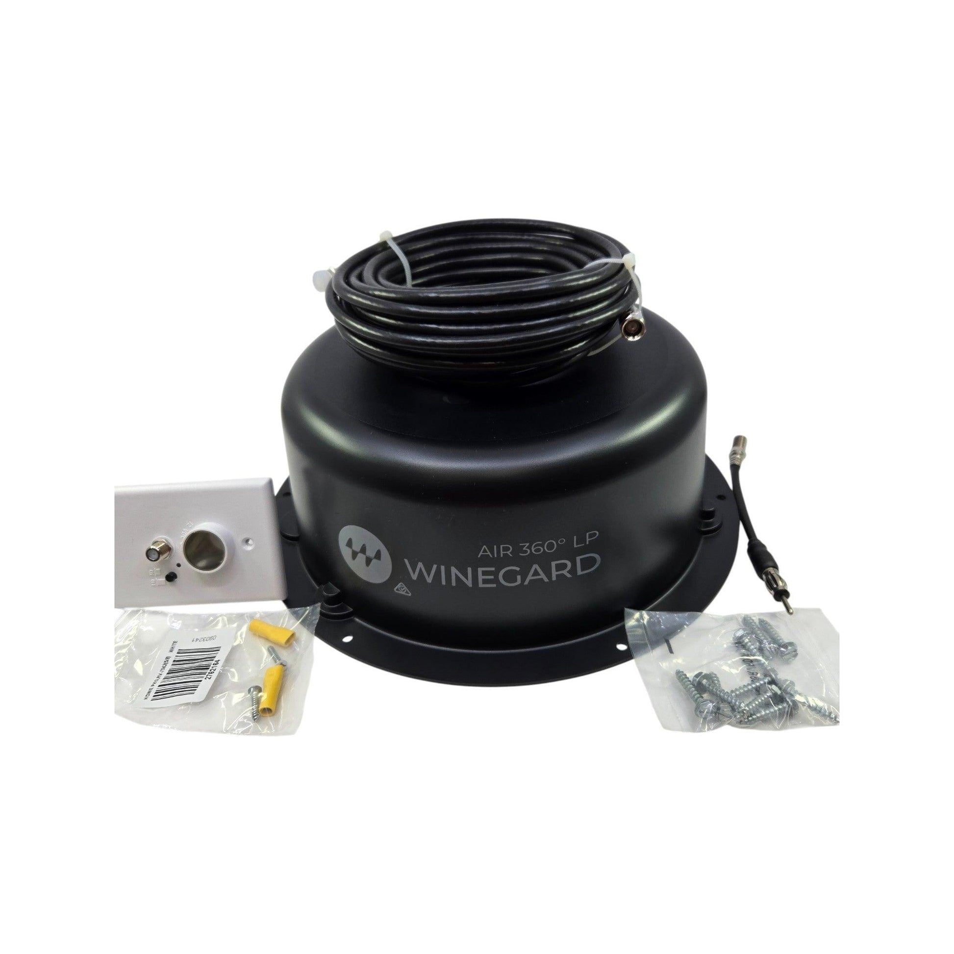 WINEGARD AIR 360LP Compact Omnidirectional TV and FM Antenna Black - Everything Caravans