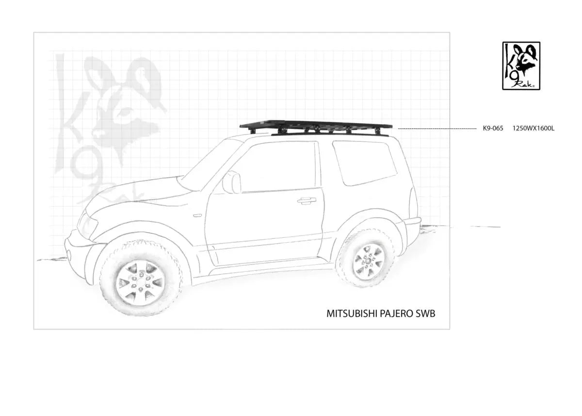 Mitsubishi Pajero K9 Roof Racks Expedition Quality 2 Door 1250WX1600L - Autumn Sale