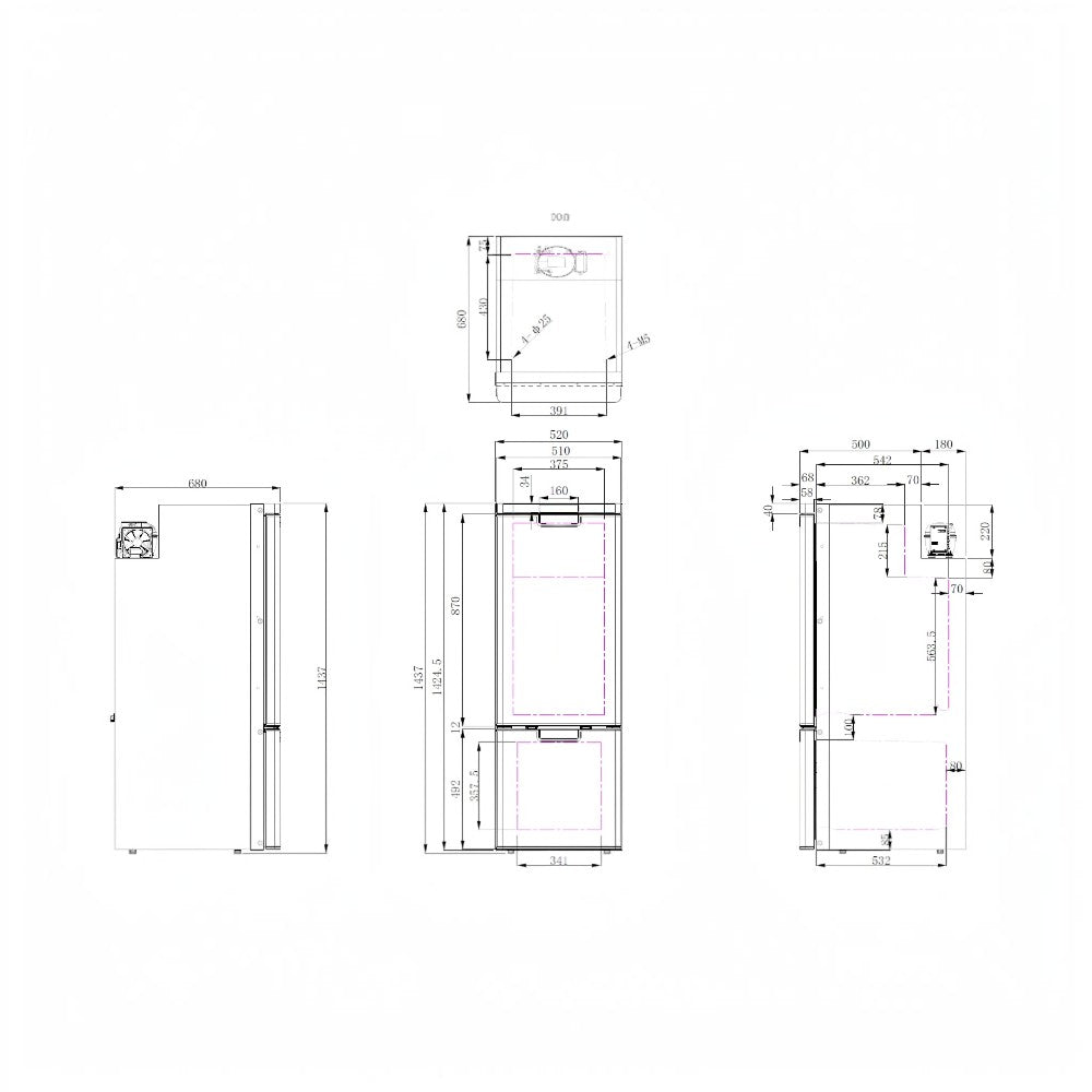 NEW myCOOLMAN Upright 205L Fridge Freezer