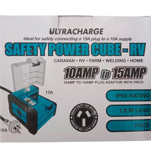 Portable 10A to 15A adaptor RCBO Power Socket for Caravans