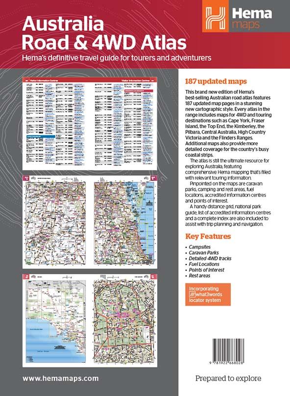 Hema Australia Road and 4WD Easy Read Atlas - 292 x 397mm - Everything Caravans