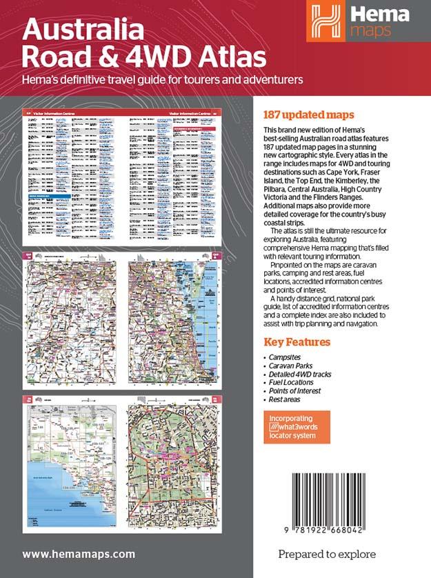 Hema Australia Road and 4WD Handy Map - 185 x 248mm - Everything Caravans