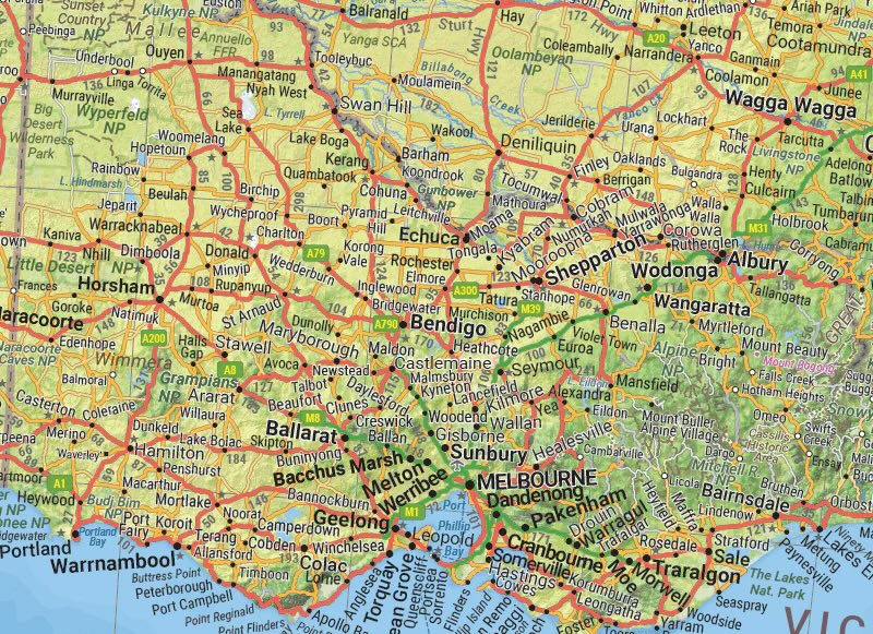 Hema Australia Road and Terrain Map - Everything Caravans