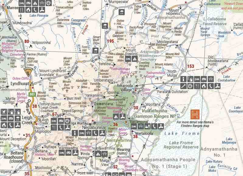 Hema Central Australia Map
