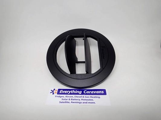75mm Vent Duct Plate Closable Black German