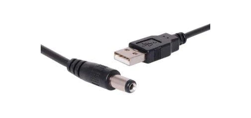 interconnector USB Type a Male to 2.1mm x 5.5mm Plug