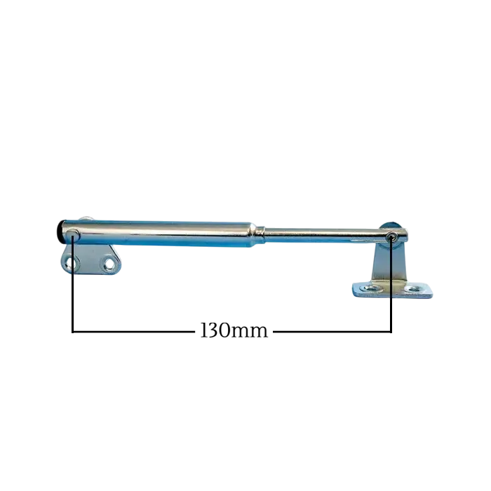 Cupboard Stay 130mm Spring Loaded Dual Pivot Silver
