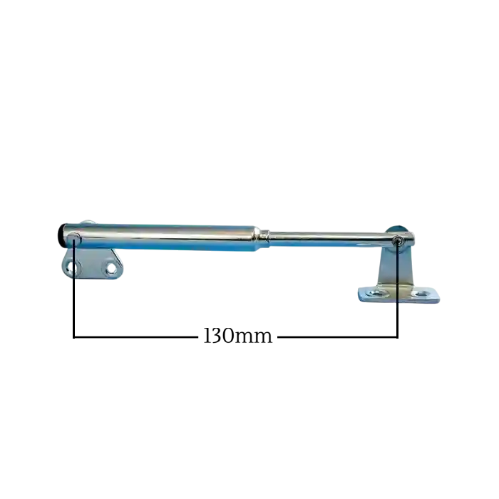 Cupboard Stay 130mm Spring Loaded Dual Pivot Silver