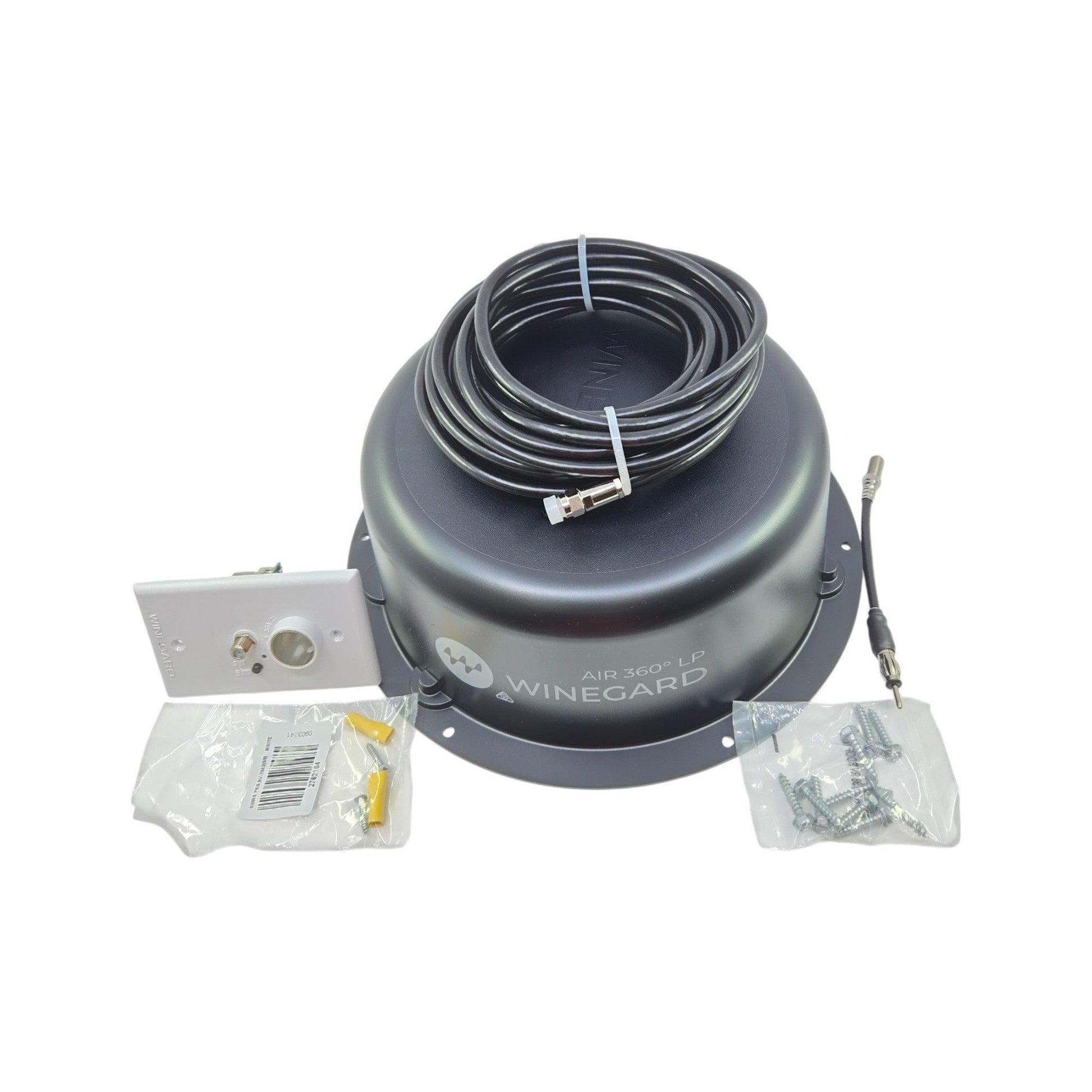 WINEGARD AIR 360LP Compact Omnidirectional TV and FM Antenna Black - Everything Caravans