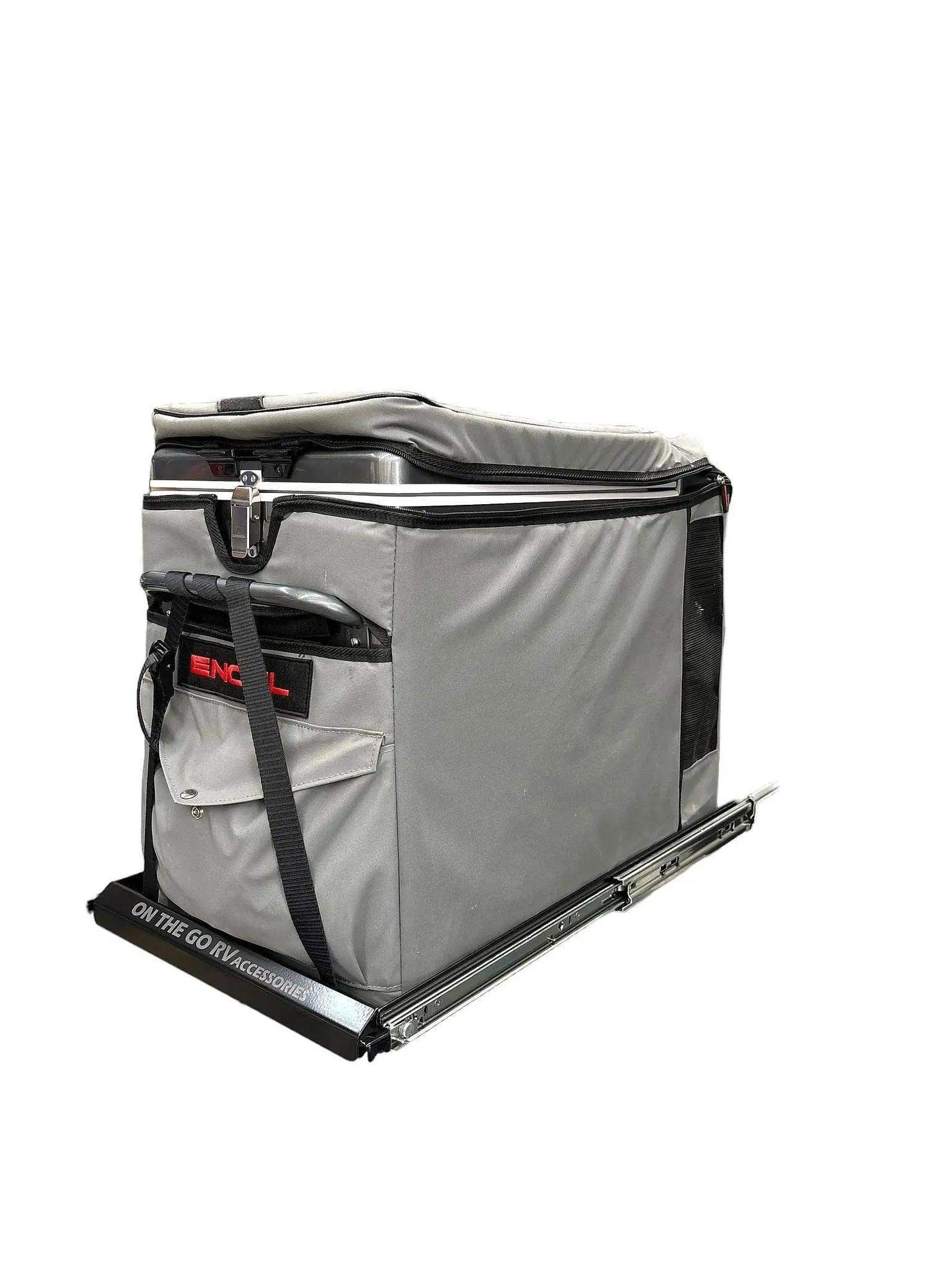 470mm wide Tunnel Boot Draw Slide x 700mm Long with tie down points - Everything Caravans