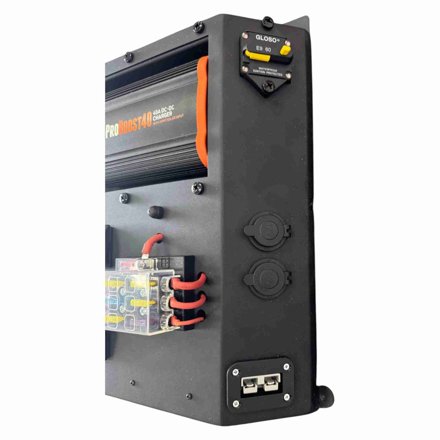 40A Lithium DC–DC Canopy Distribution Charging Board with Solar Input
