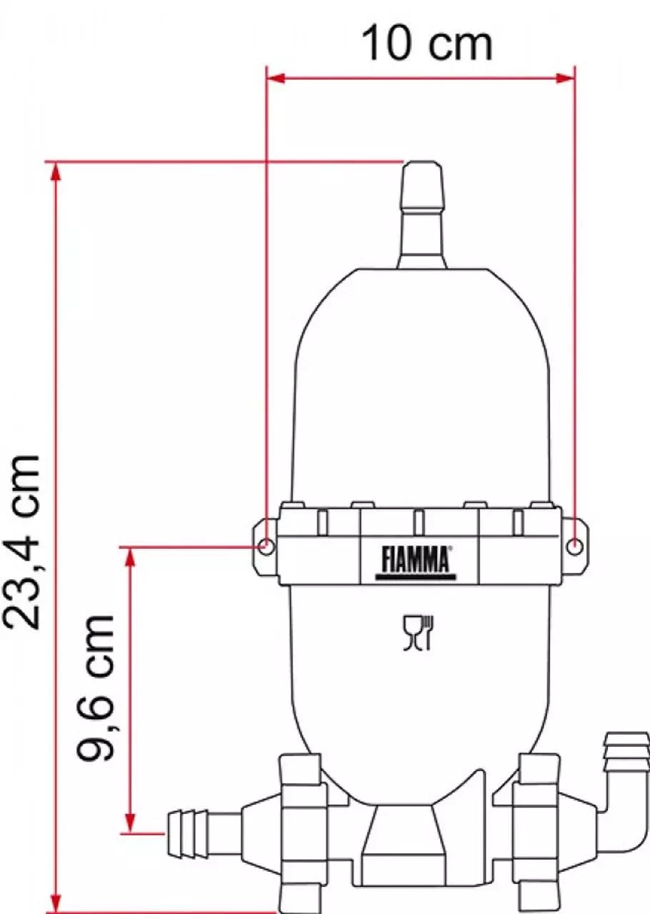 FIAMMA A20 Accumulator Tank Black (2026 Version). 02478-03