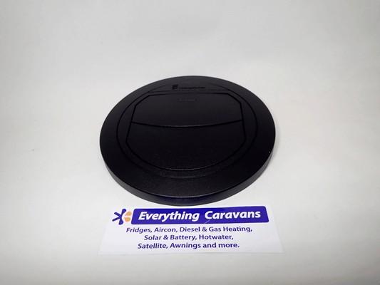75mm Vent Duct Plate Closable Black German
