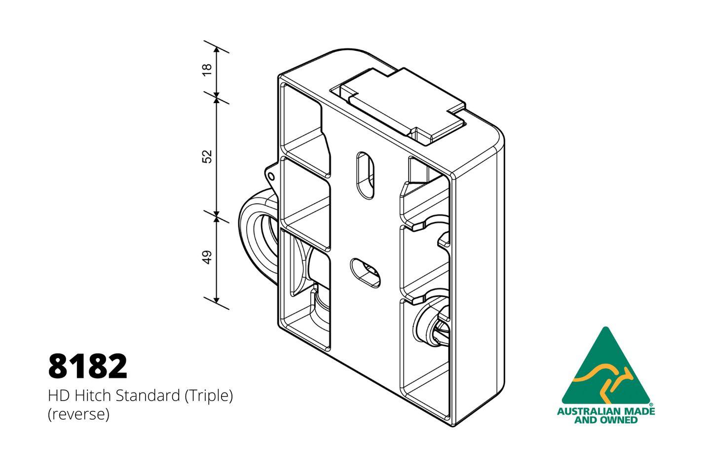 Racksbrax HD Hitch Standard Triple Quick Release Awning Brackets
