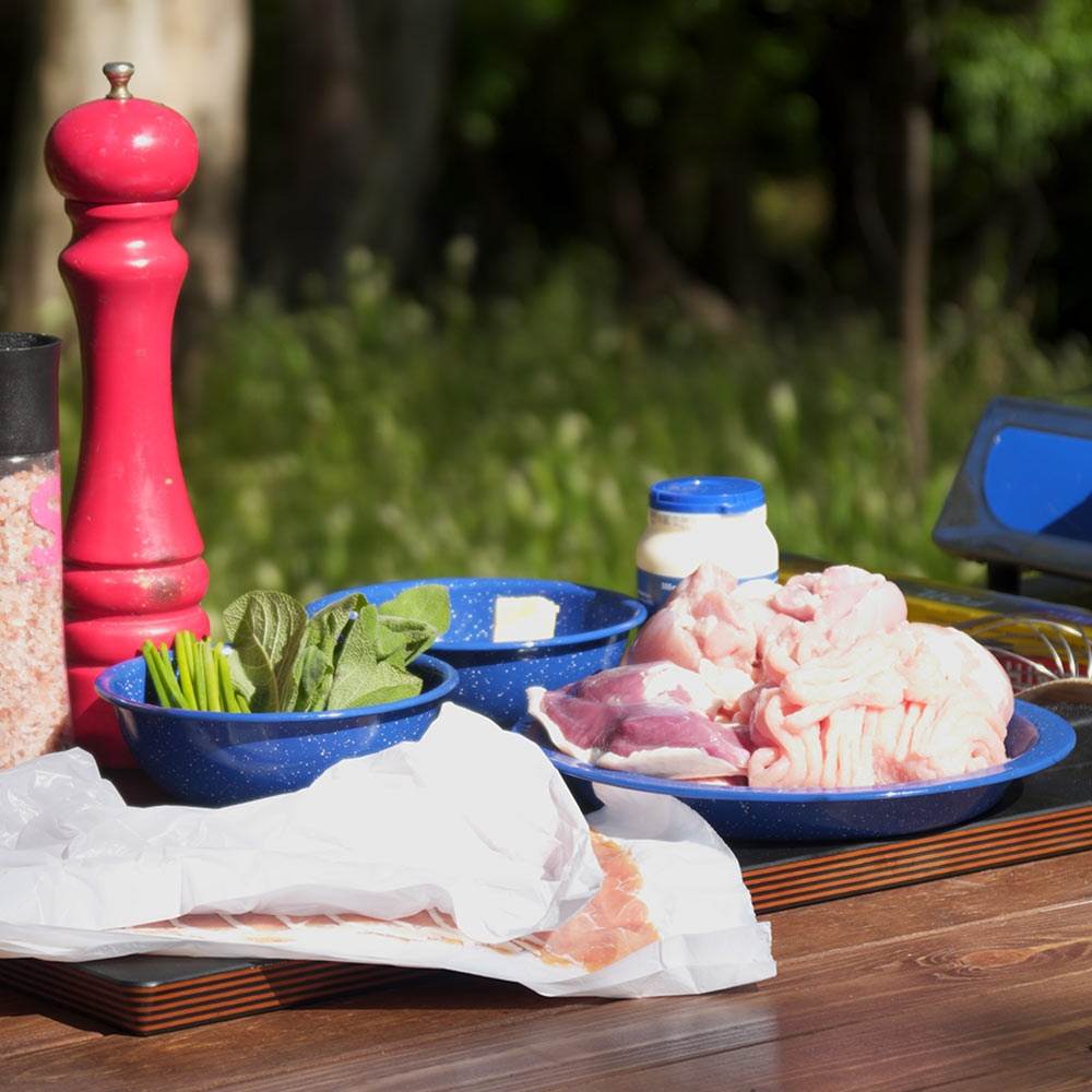 Campfire 12 Piece Enamel Dinner Set Navy Blue