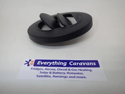 75mm Vent Duct Plate Closable Black German