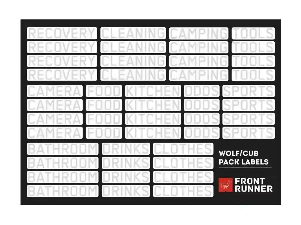 Frontrunner Wolf or Cub Pack Campsite Organizing Labels