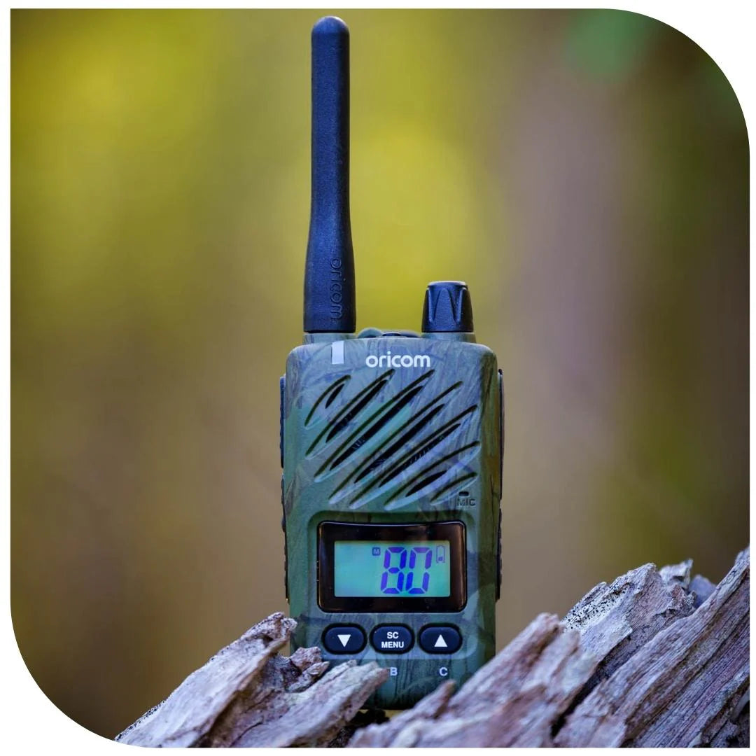 Oricom 5 Watt IP67 Waterproof Handheld UHF CB Radio - CAMO