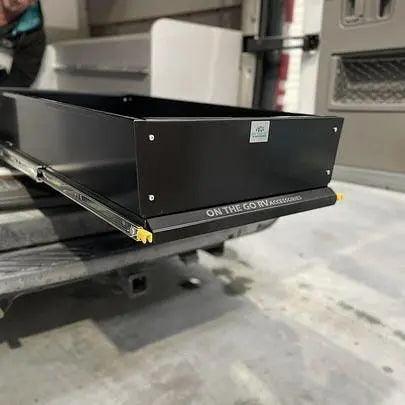 475mm wide Tunnel Boot Draw Slide with High Sides x 1200mm Long - Everything Caravans