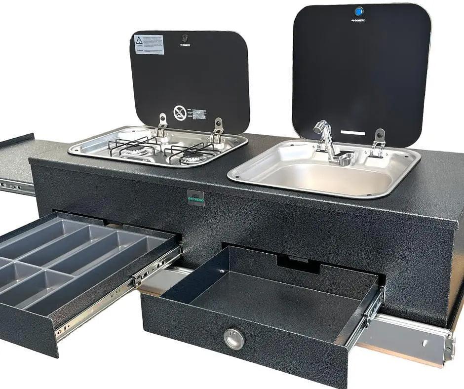 570mm wide Tunnel Boot Draw Slide with Kitchen x 1200mm Long - Everything Caravans