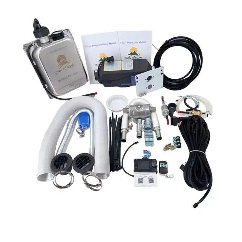 Born to Roam 2Kw Bluetooth Diesel Heater Kit with Stainless Steel Tank - Everything Caravans