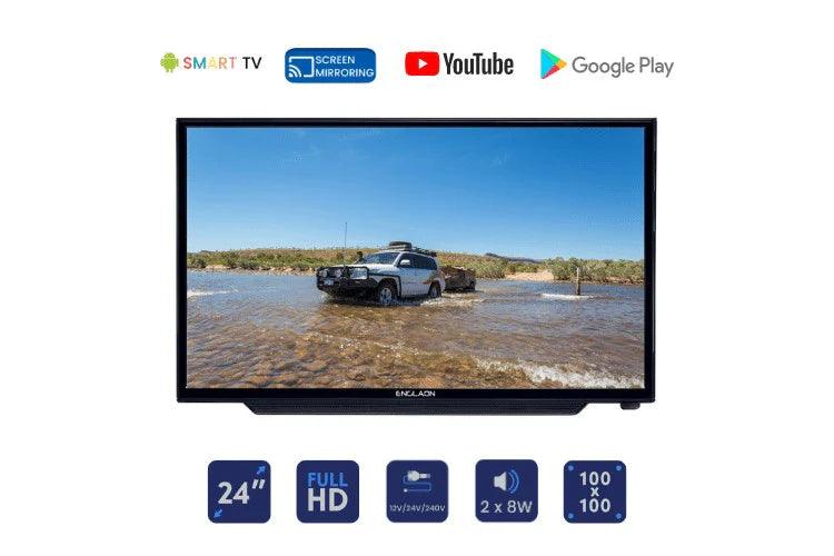 24inch 12volt TV Smart TV with Built in Soundbar and Chromecast - last one then no longer available - Everything Caravans