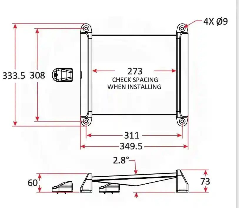 Seaview Direct Surface Mount Suits Starlink Mini Antenna