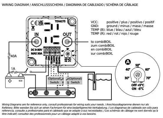 Autoterm Temperature Sensitive Relay for 12/24V - Thermostat