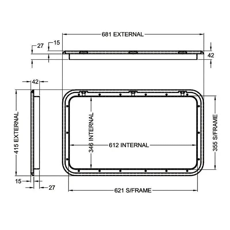 BBQ Slide Combo 570mm wide Alice Tunnel Boot Draw Slide - Everything Caravans
