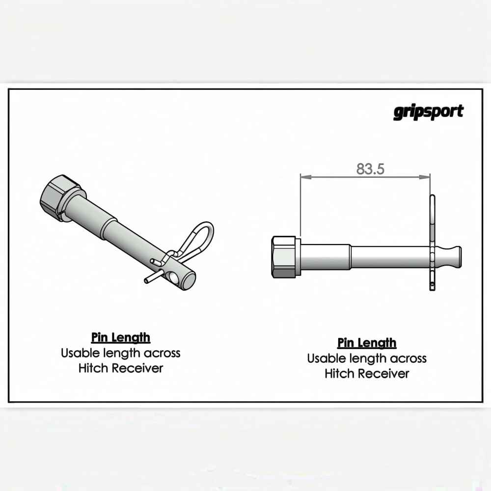 Gripsport Bike Rack Hitch Stabiliser (Anti Rattle - Anti Theft)