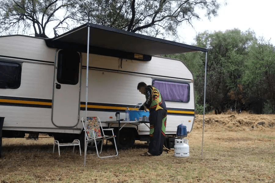 Eezi-Awn Caravan Bag Awning 3.5M Grey - Black Friday Sale - Everything Caravans