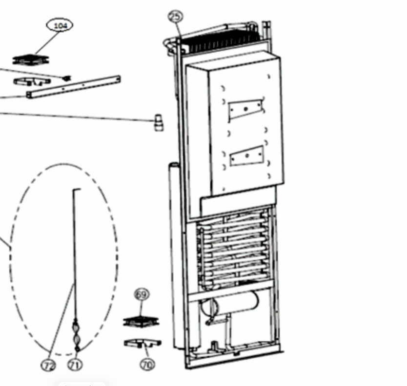 Dometic Cooling Unit for RUA6408 3 way fridge