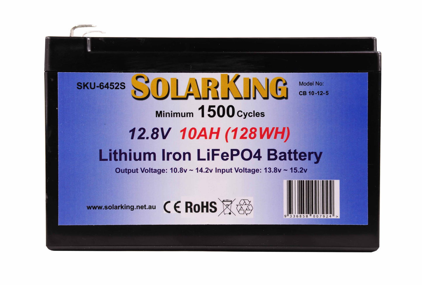 10Ah Solarking Lithium Battery 12.8 volt with Bms Direct Replacement for Agm ...