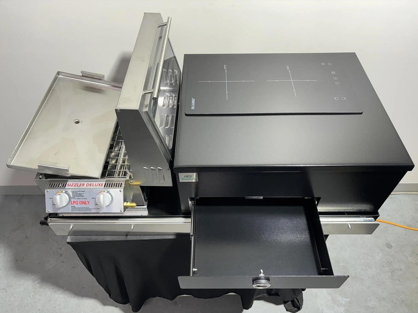 Slide Out Induction Cooktop 600mm Kit to fit onto Draw Slide - Everything Caravans