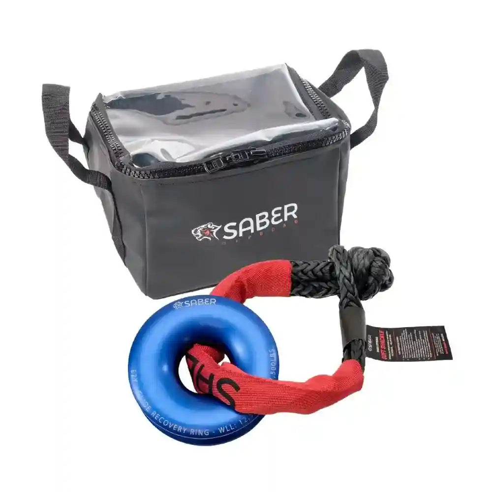 Ezy-Glide Recovery Ring and 18k Sheath Soft Shackle Kit by Saber Offroad