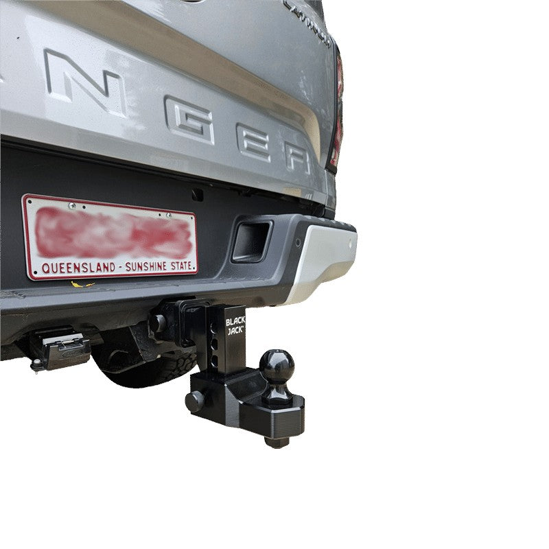 Black Jack Centuria Adjustable Hitch 200mm 3.5t Alloy - Black